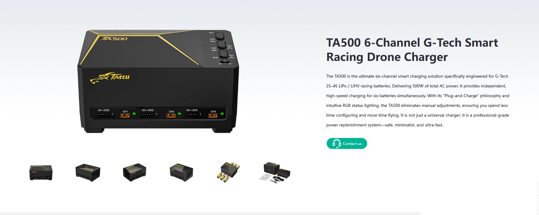 Drone Racing Charger - Caricabatterie TATTU TA500 a 6 Canali
