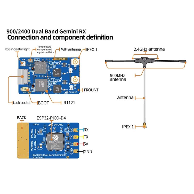 B78B-900Mhz 2.4Ghz 915M ELRS R - Drone Racing Receiver recensione e prezzo